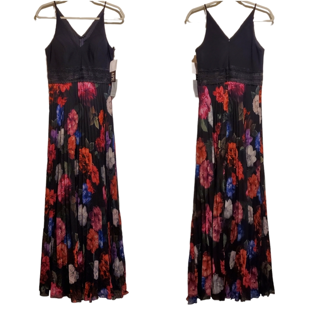 Xscape Floral Maxi Dress Size 6 Style 1146X